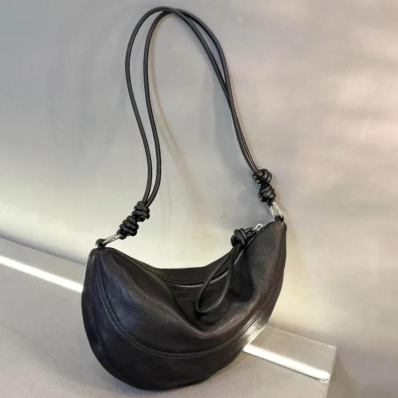 

High End Women One Shoulder Crossbody Fashion Crescent Underarm Bag Retro Female Crossbody Bags Luxury Lady Handbags bolsa