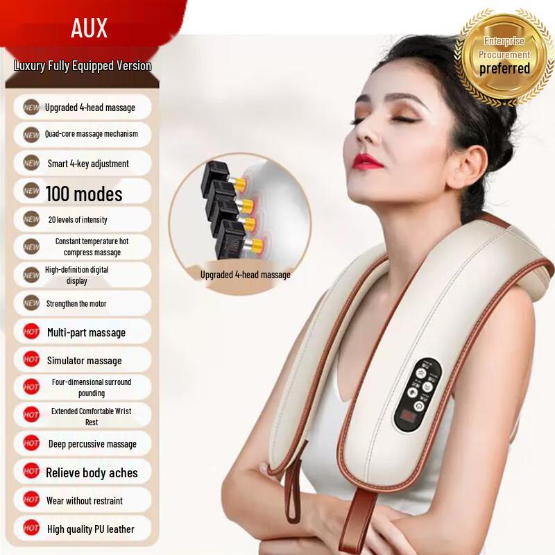 

AUX Neck and Shoulder Percussion Massager Shawl CN plug (adapter included)