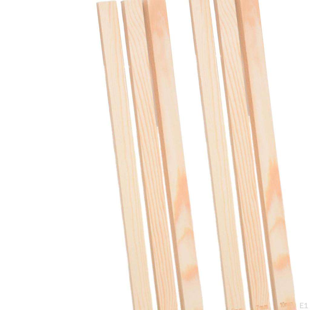 6 Pieces Measuring Strips Wooden Rolling Pin Guides Portable Mud Roller Kitchen Tool Sticks