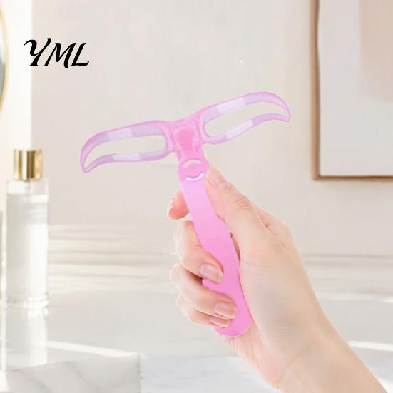 Easy Brow Shaping Tool 1/2 Sets Eyebrow Stencil Kit, 8 Shape Template with Handle & Portable Headband, Reusable Drawing Guide Tools for Women Beginner