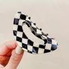 Women Elegant Checkerboard Acrylic Hair Claw Temperament Geometric Headband Hair Clips Hairpins Fahion Hair Accessories Gift