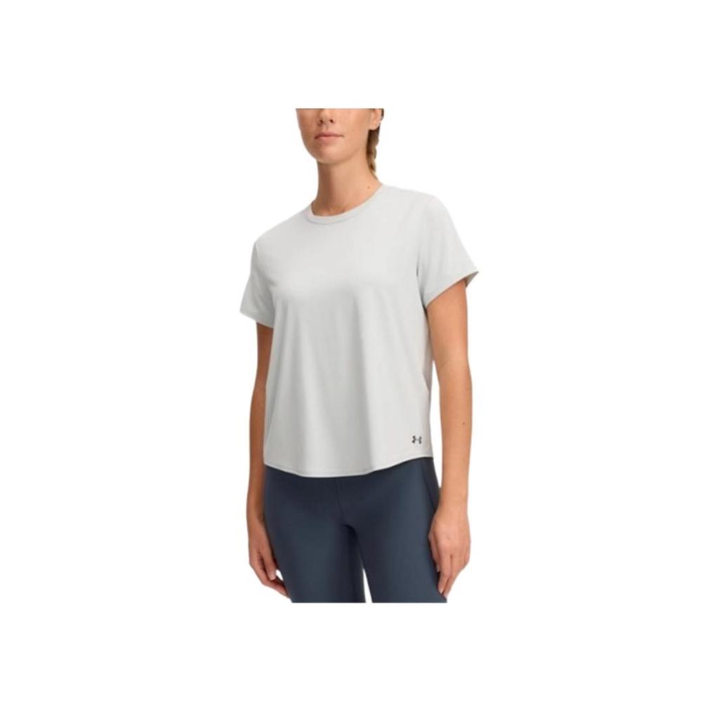 Under Armour Vanish Elite Rush Jednolity Kolor Casualowy Prosty Oddychający T-shirt z Krótkim Rękawem Damskie Topy Wodorowy Zielony 1389868-377