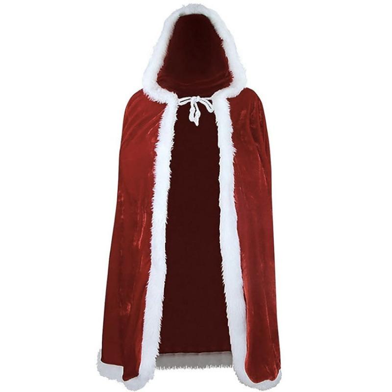 New Christmas cape Adult cape Children's Christmas cape Santa role-playing party costume