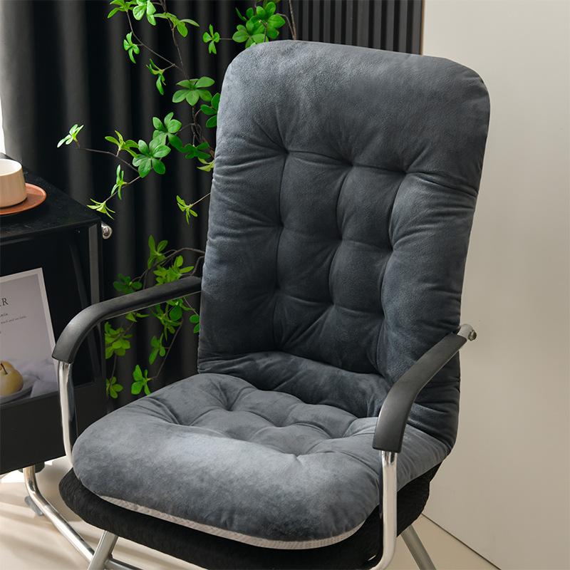 Modern Style Office Integrated Backrest Cushion Solid Color Thicken Student Dormitory Sedentary ChairMat Home Chair Back Cushion