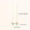 [Golden Birdie Earrings] READKISS Golden Elegant Dangle Birdie Ear Line Stud Earrings with Zirconia Tassels | Perfect for Parties and Weddings