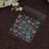 100Pcs Transparent Heart Bags Candy Cookie Self Adhesive Pouch Storage Package