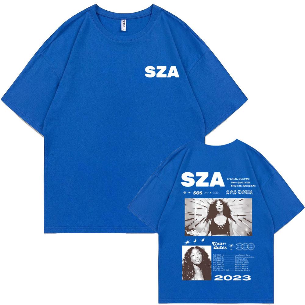 

Best Famous Rapper SZA Sos Tour Graphic Tshirt Unisex Women Hip Hop Oversized T Shirts Male Casual Cozy Cotton Short Sleeve Tees S