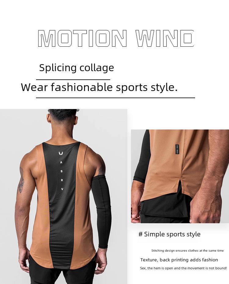 Men's Summer Elastic Fitness Vest - Stylish Printed Sleeveless T-Shirt