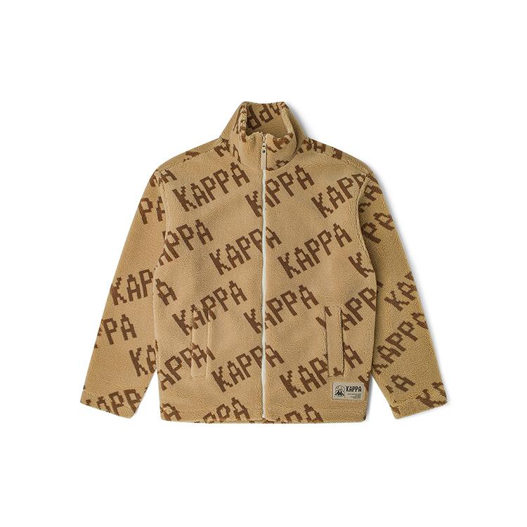 Kappa Velvet Jackets Unisex Stand Collar Thickened K0CZ2JJ05D