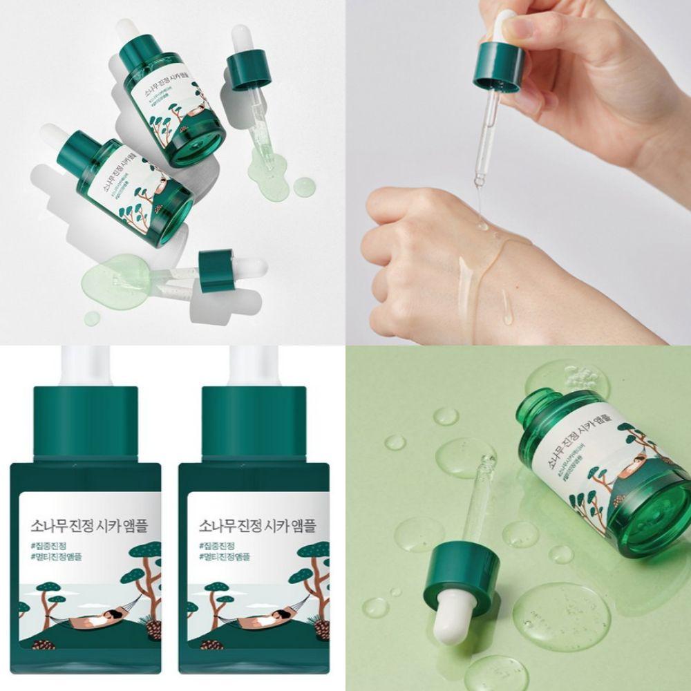 Round Lab Pine Cica Ampoule Soothing & Skin Barrier Repair Serum 30ml x2