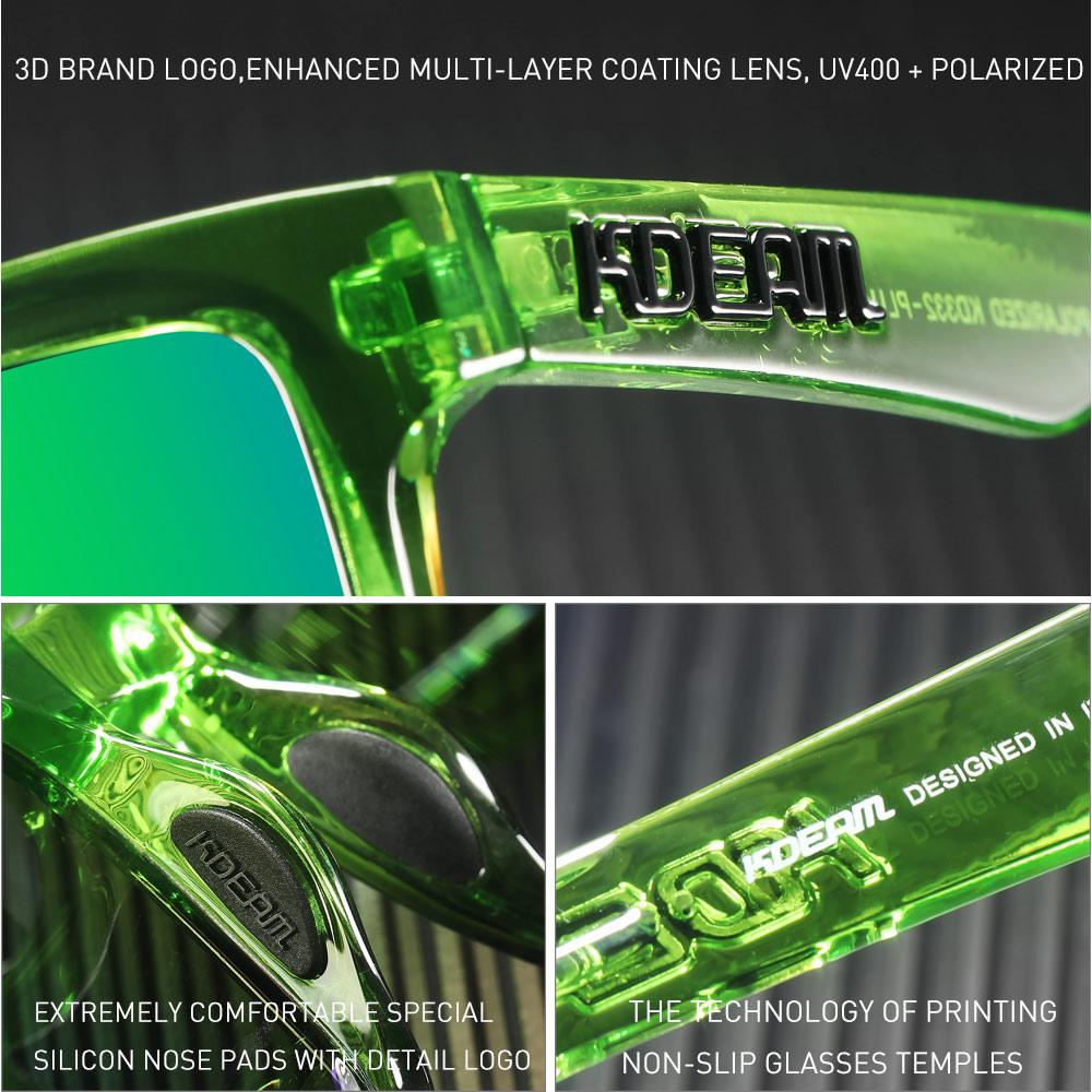 KDEAM Large Size Men's Sunglasses Polarized Photochromic Night Vision Goggles Oversized Sun Glasses With 154mm Width KD332 PLUS