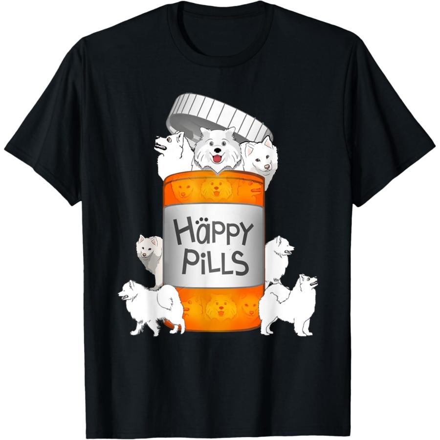 Футболка с самоедом «Счастливые таблетки» S