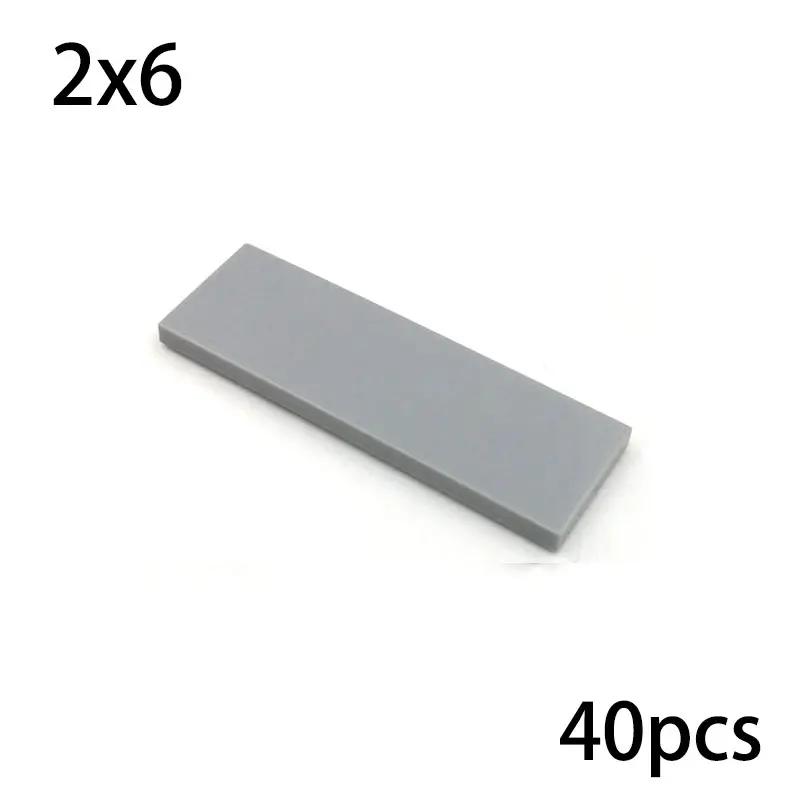 2x6 Dots Creative Size MOC Building Blocks Smooth Thin Flat Tile Figure Educational Bricks Compatible 69729 Toys for Kid