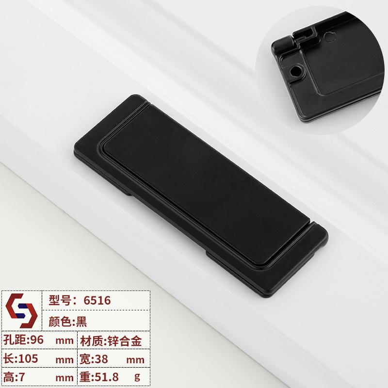 1pcs Modern Hidden Furniture Handles Black Gold Drawer Door Pull Handles for Cabinets and Drawers Beside  Knobs Cupboard Knob