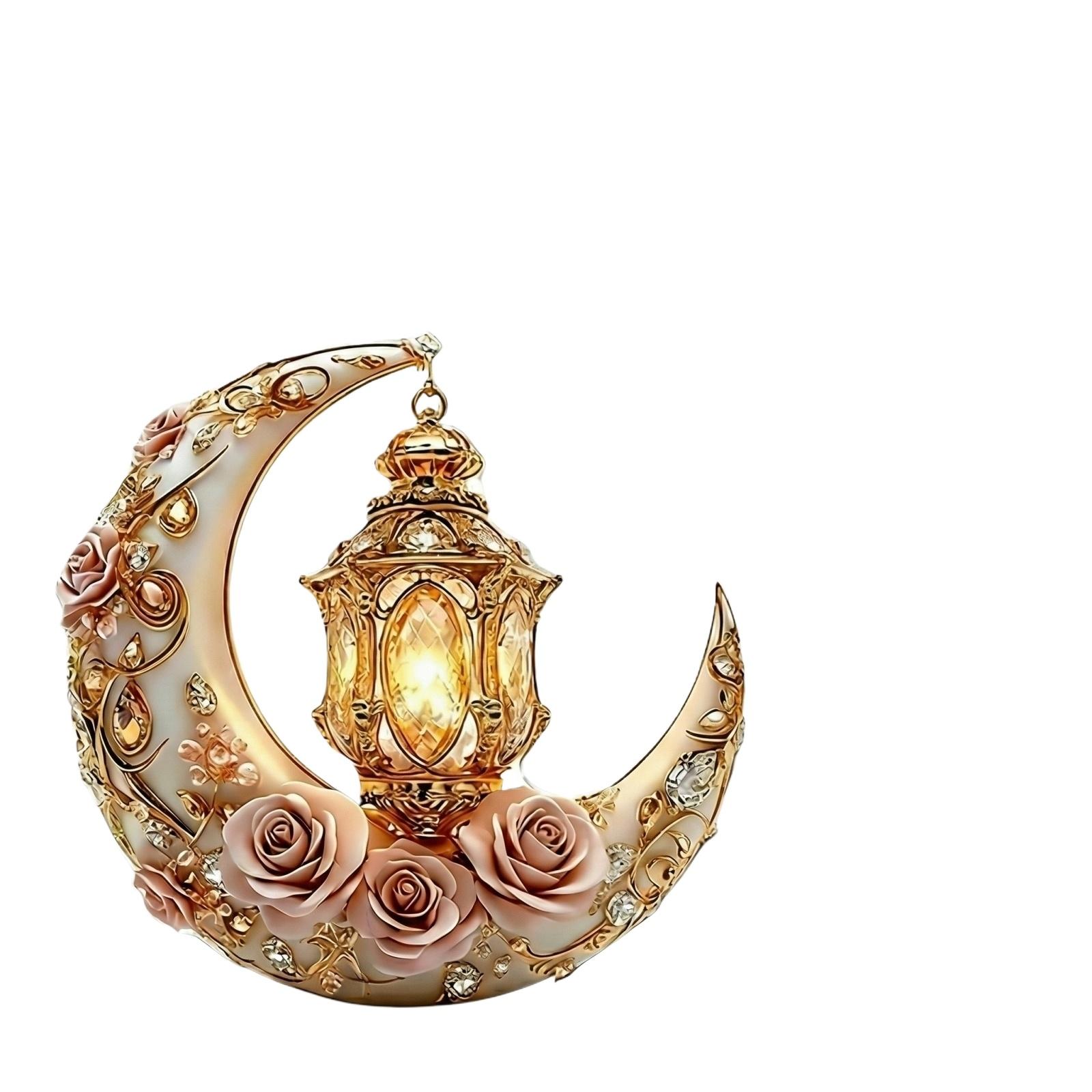 

Двумерное акриловое украшение в виде луны, Декор для дома на Рамадан One Size