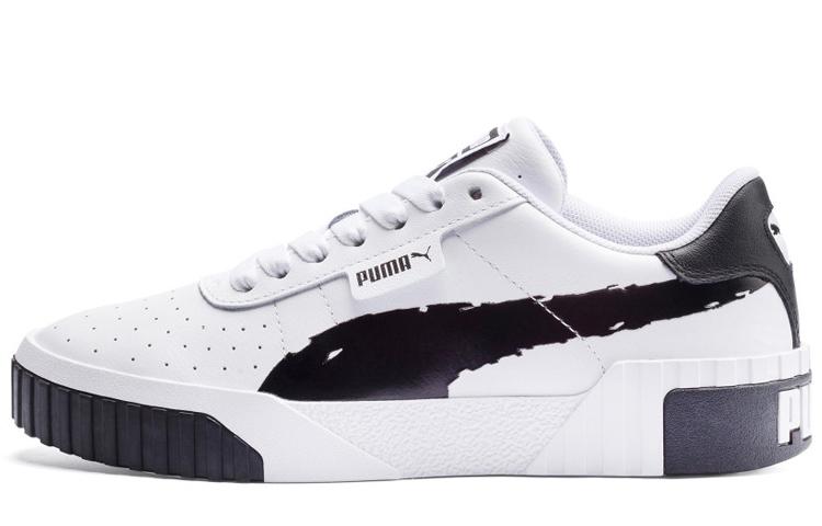 PUMA Cali Brushed White Black Women s 373896-01 35.5
