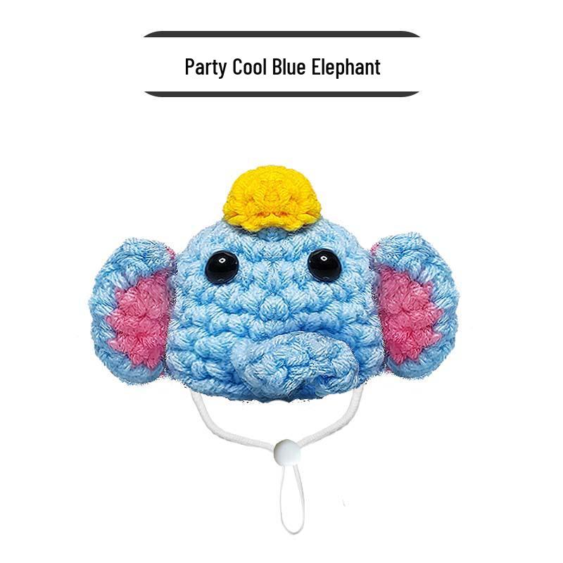 Hand-Knitted Cute Flower Hat for Small Pets: Hamsters, Sugar Gliders, Mice, and Parrots