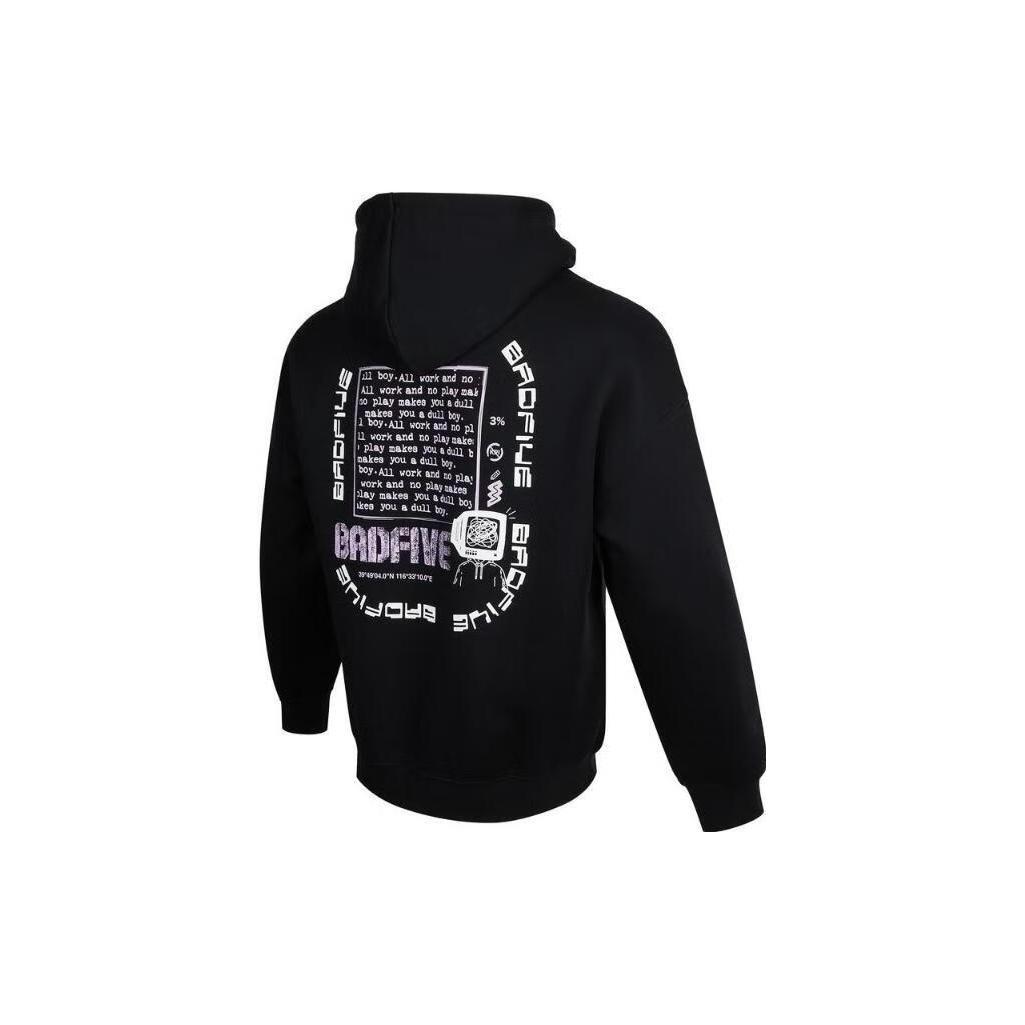 Li-Ning BadFive Hoops Graphic Hoodie Black Men s AWDSD37-4 M