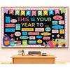 GOLDGAO This Is Your Year Bulletin Board Set New Year Pirational Classroom Decoration Pastel Welcome Back To School Bulletin Board Cutouts for School