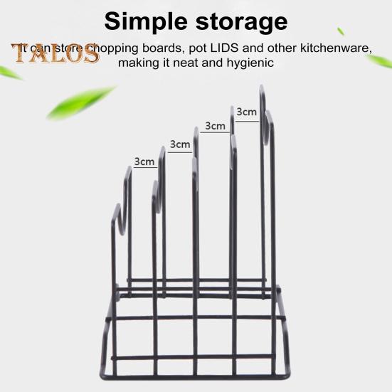 Pot Lid Stand Rack Kitchen Pan Organizer High Stability Multi-Functional Space-Saving Kitchen Baking Tray Cutting Board Holder