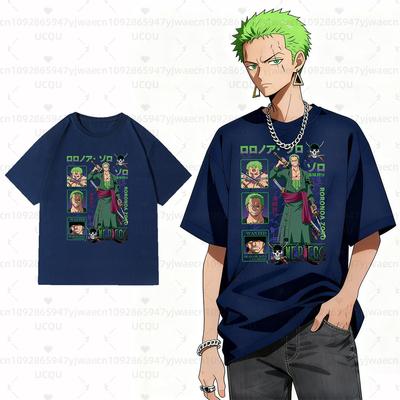 2026 Nou Tricou Fotbal Anime One Piece Zoro Vară Mărime Mare Bărbați Femei Cosplay Mânecă Scurtă Tricouri Topuri