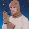 Korean Style Knitted Hat Gloves Scarf Warm Cap Solid Beanie Fashion Winter Glove Cap Set  Men Male