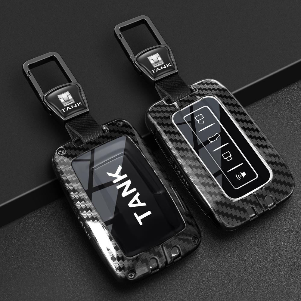 Interior Mouldings Car Key Case for Great Wall GWM WEY TANK 300 500 Tank300 Tank500 Remote Cover Bag Shell Keychain Holder Acces