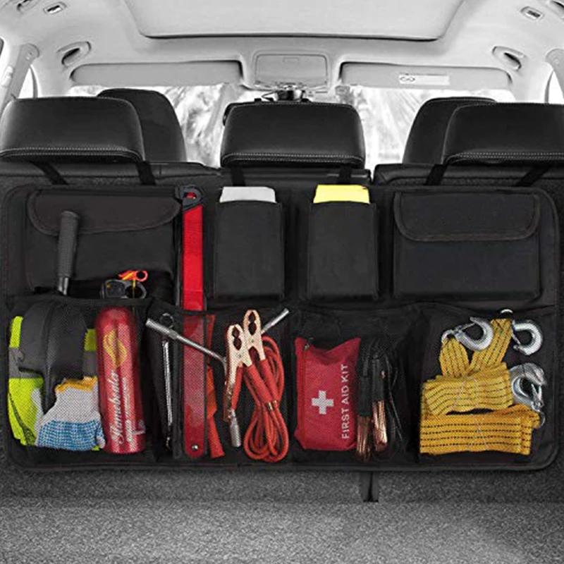 1PC Car Trunk Hanging Storage Bag Back Seat Universal Large Capacity Oxford Waterproof Multi-pocket Car Trunk Storage Bag Organizer