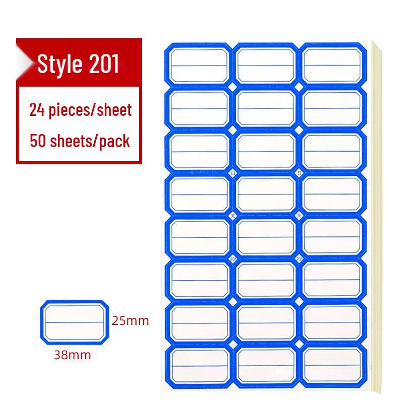 50 Sheets Self-Adhesive Blank Labels for Handwritten or Name Stickers