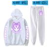 Merchandising Anime Aphmau Stampe Felpe Set Uomo Donna Tute Set Felpa Casual + Pantaloni Set 2pz Streetwear Felpe Oversize