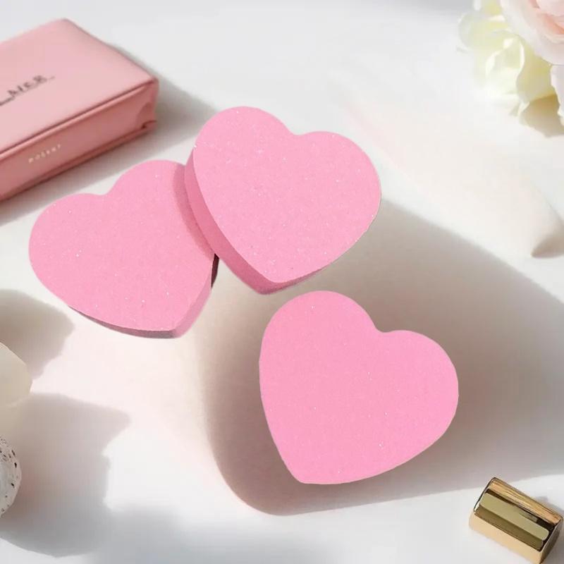 8/12 Pcs Glitter Nail Care Kit - Heart-Shaped Buffer, Crystal Rod, And Double-Sided File For Nail Art And Pedicures