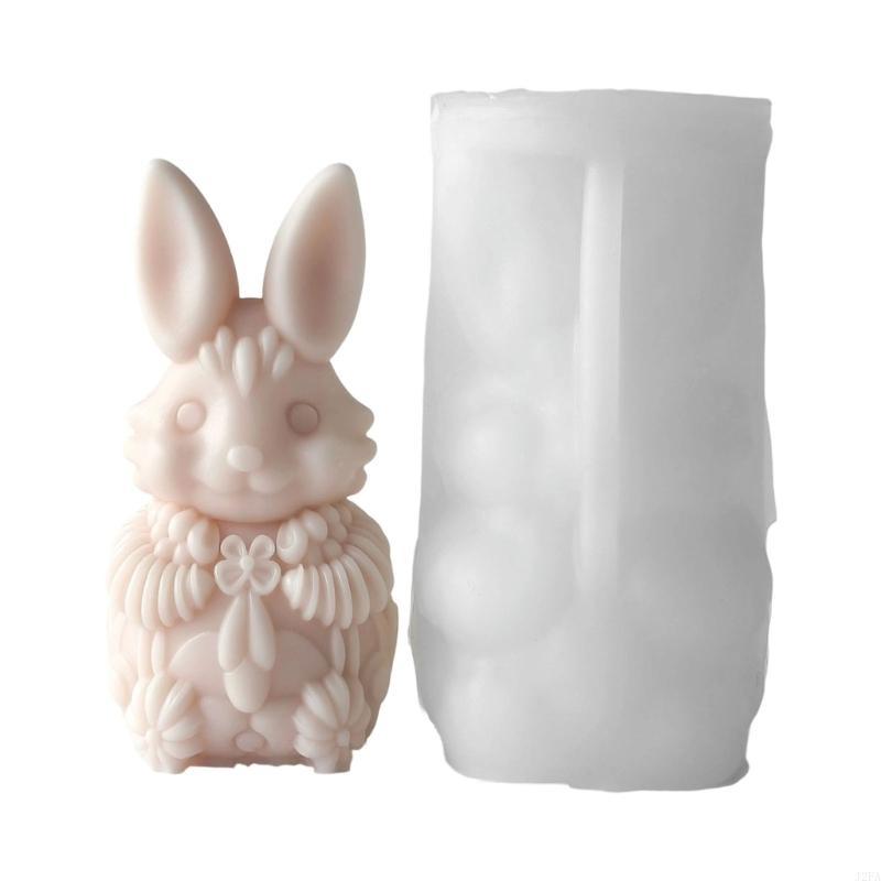 Detailed Silicone Easter Rabbits Mould For Homemade Candles And Crafts