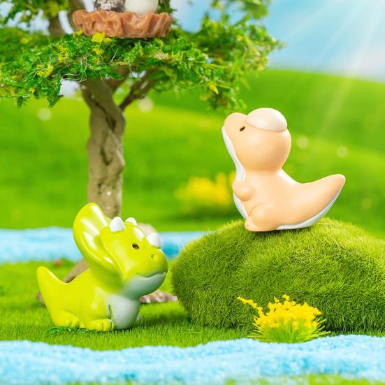 Micro Landscape Ornament Mini Dinosaur Resin Figurines Forest Theme Miniature Decor