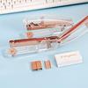 Rose Gold Transparent 24/6 Stapler: Luxurious, Stylish, and Labor-Saving Office Supply
