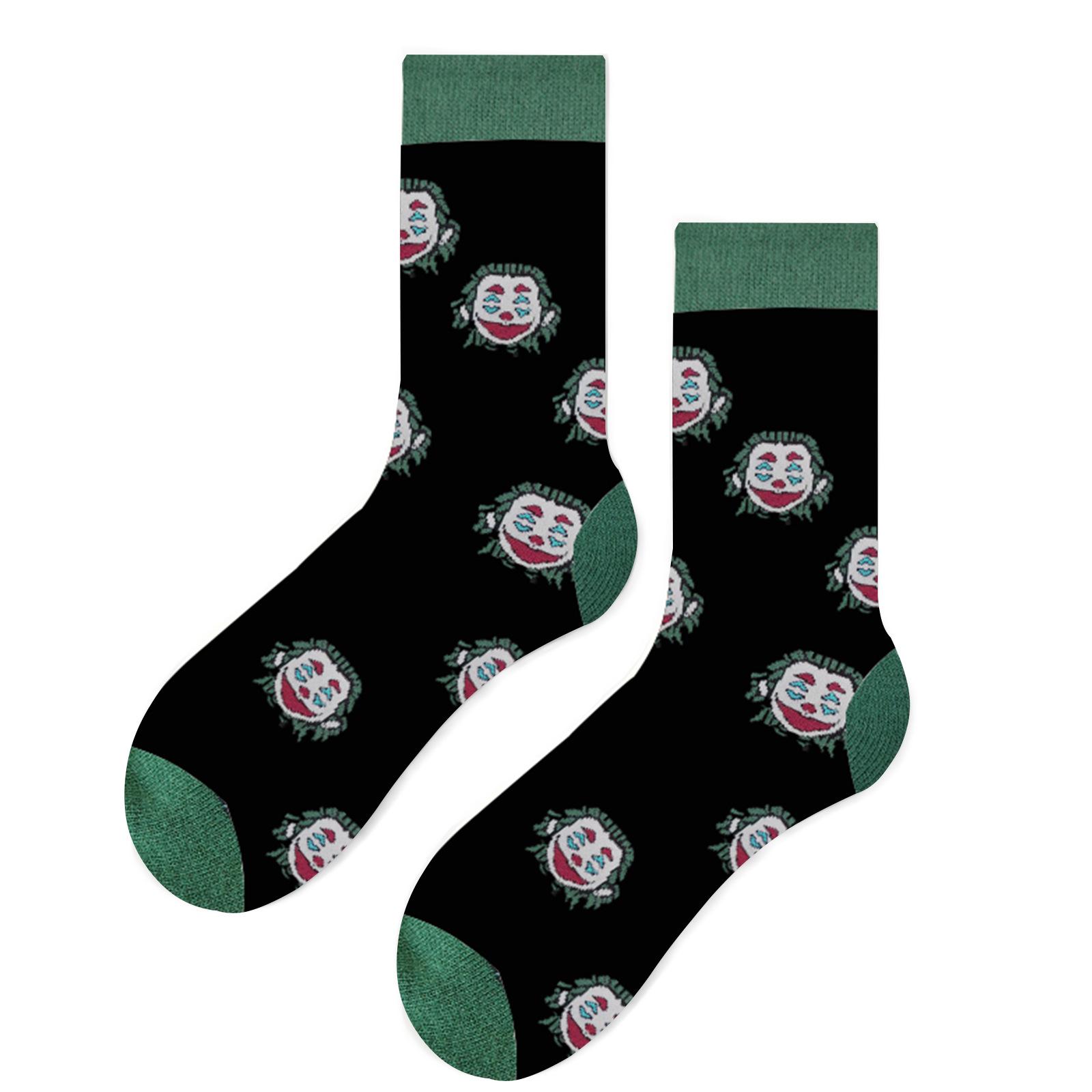 Модные унисекс носки средней длины с европейскими и американскими уличными дизайнами One Size