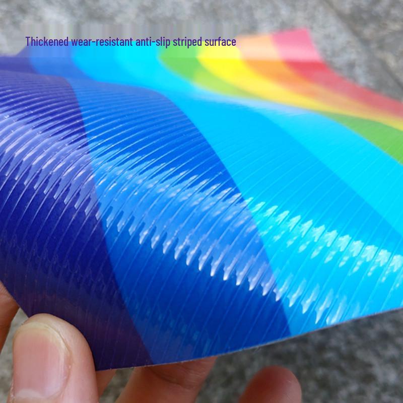 Rainbow Runway Floor Sticker: Removable, Self-Adhesive Decoration for Kids' Rooms, Malls, and Schools