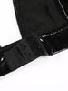 Women's PVC Leather Wide Shoulder Shelf Bra Top Underwired Push Up Bralette Lingerie Clubwear