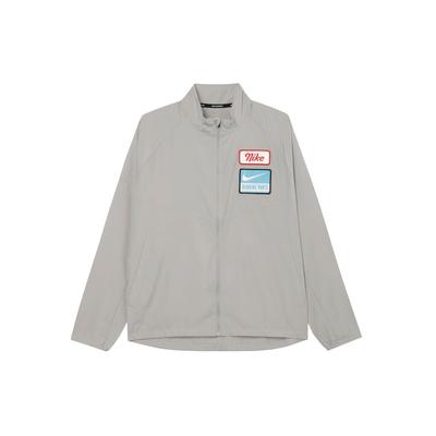 Dri-Fit Logo Pattern Windbreaker Jacket Men Outerwear Gray DV9820-012