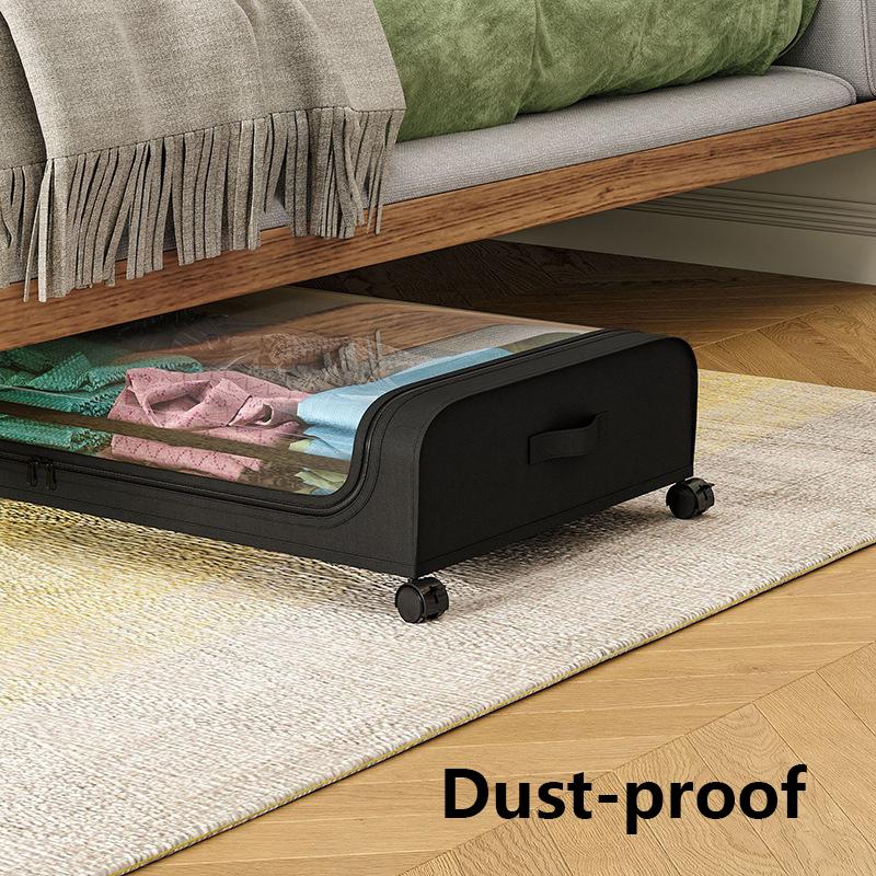 Underground Storage Boxes Bedroom Sliding Containing Box Large Clear Dust-proof Storage Bin Clothing Organizer with Lid Boxes