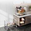 Movable Dirty Clothes Basket With Wheel Double-Layer Clothes Storage Trolley Storage Basket Bathroom Carbon Steel Clothes Basket