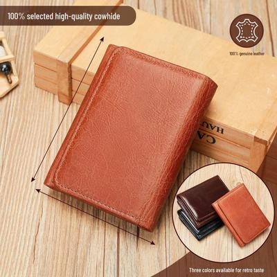 Porte-monnaie rétro en cuir véritable fait main Marant pour homme: Nouveau portefeuille antivol multifonction à la mode