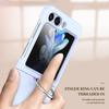 Ring Holder Matte Solid Color Case for Samsung Galaxy Z Flip 6 5 4 3 7 ZFlip 7 Flip6 Liquid Silicone Shockproof Ins Korean Cover