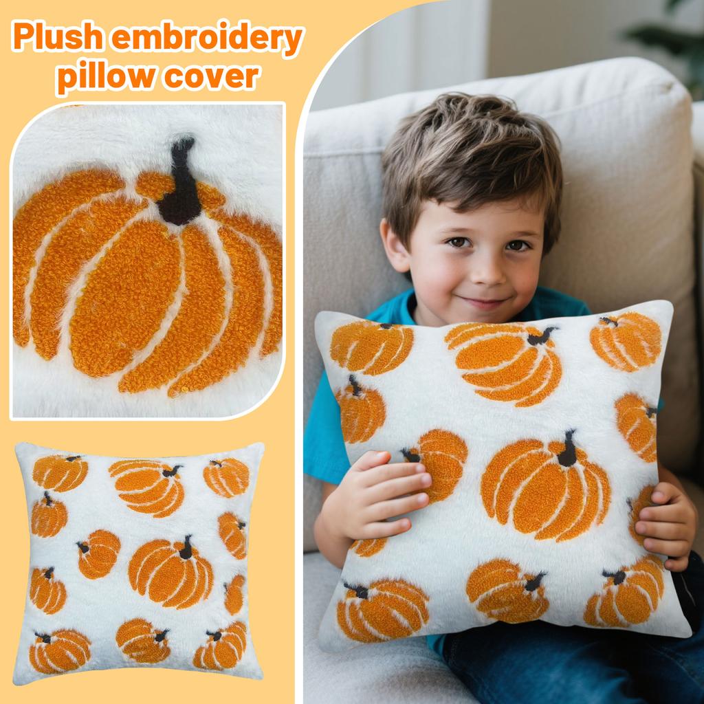 Halloween Plush Embroidered Pillowcase Living Room Sofa Party Decoration