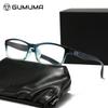 2026 Anti-Blue Light Reading Glasses Square Gradient Color HD Men's Reading Glasses Resin Lenses Reading Glasses for Street Selling