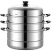 Edelstahl 3-lagiger Mehrzweck-Dampfgarer Topf
