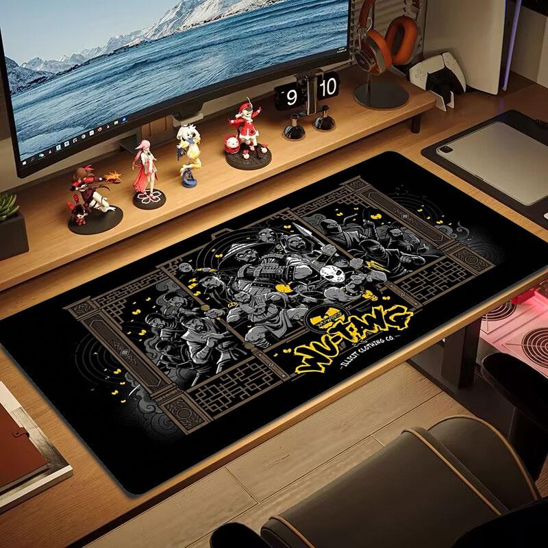 Wu Tang Clan Artwork Large Size Mouse Pad Large Gaming Table Cushion Nonslip Laptop Tablet Big Mousepad Xxl Mat Mini Pc Playmat With Lock Edge
