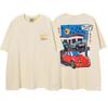 Foreign Trade American Retro Summer Round Neck Short-sleeved T-shirt Boys Ins Trendy High Street Loose Couple Half-sleeved Women