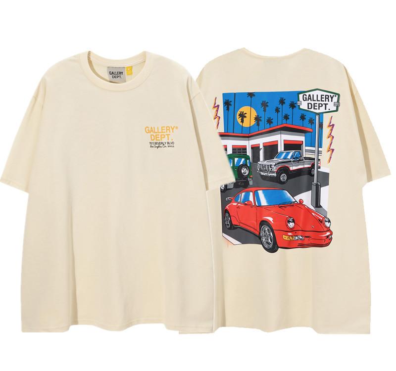 Foreign Trade American Retro Summer Round Neck Short-sleeved T-shirt Boys Ins Trendy High Street Loose Couple Half-sleeved Women