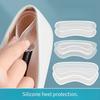 1 Pair / 2pair Transparent Silicone High-heeled Shoes Heel Protection Stickers Women's Shoes Heel Pads Foot Care Non-slipinsoles