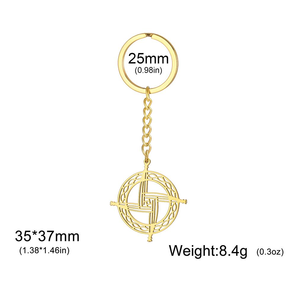 Dawapara Saint Brigid Cross Pendant Keychain Irish Celtics Knot Imbolc Protection Amulet Religious Stainless Steel Jewelry